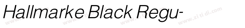 Hallmarke Black Regu字体转换